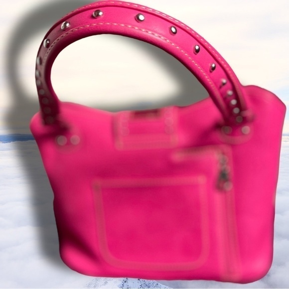 Nwot Montana West Tooled Concealed Handgun Studded Satchel Purse Pink - Picture 7 of 15